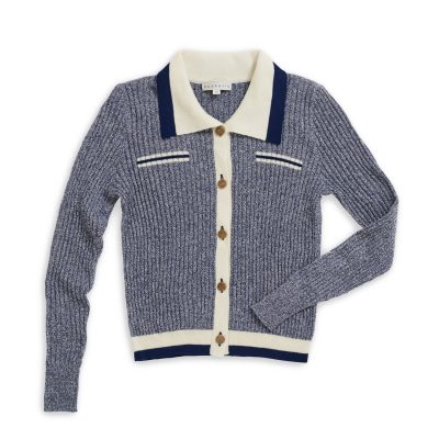 Collar Cardigan Ribs Pattern Slim fit Jacket